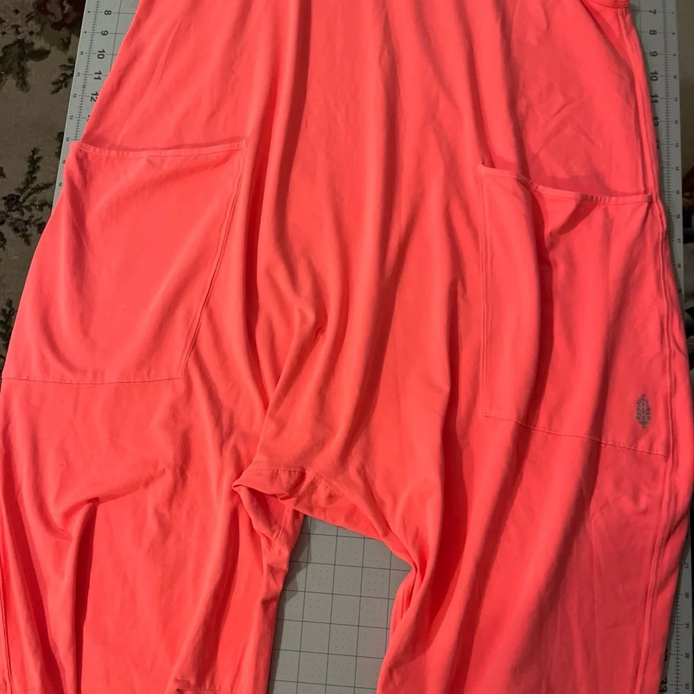 FP Movement by Free People Hot Shot Neon Coral Orange One Piece Jumpsuit - Picture 5 of 10